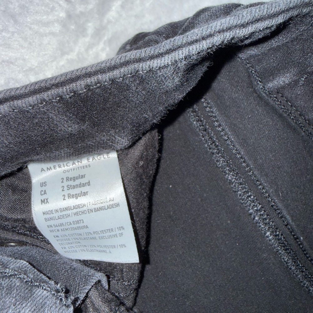 American Eagle Dream Jean Black Buttonfly Stretch Skinny Jeans 2 - Picture 5 of 7